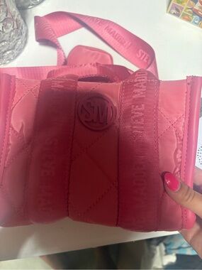 Steve Madden Pink Quilted Mini Crossbody